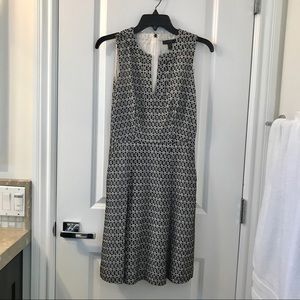 Blue and white Crocheted eyelet dress